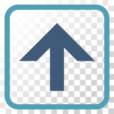 Vektör simgesi bir çerçeve içinde yukarı ok