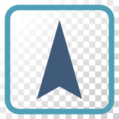 Vektör simgesi bir çerçeve içinde yukarı ok ucu