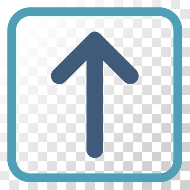 Vektör simgesi bir çerçeve içinde yukarı ok