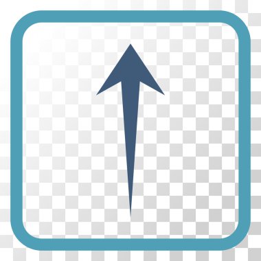 Vektör simgesi bir çerçeve içinde yukarı ok