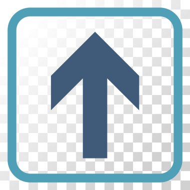 Vektör simgesi bir çerçeve içinde yukarı ok