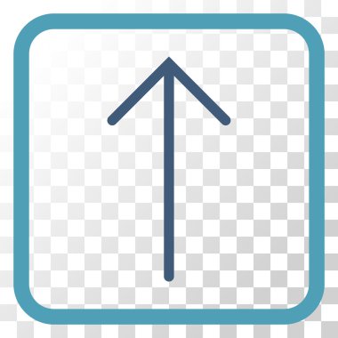 Vektör simgesi bir çerçeve içinde yukarı ok