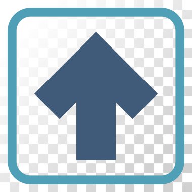 Vektör simgesi bir çerçeve içinde yukarı ok