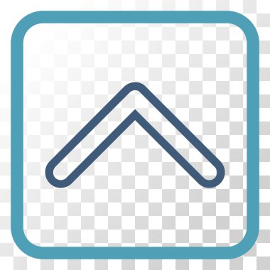 Vektör simgesi bir çerçeve içinde yukarı ok ucu