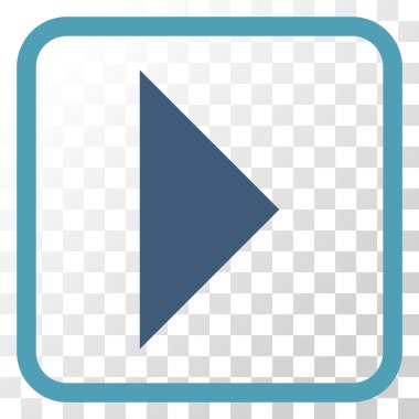 Ok ucu doğru vektör simgesi bir çerçeve içinde