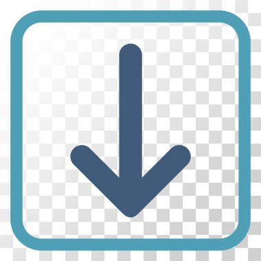 Vektör simgesi bir çerçeve içinde aşağı ok