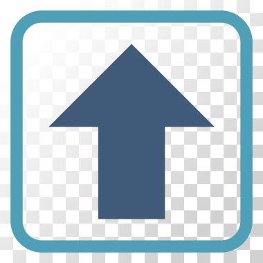 Vektör simgesi bir çerçeve içinde yukarı ok