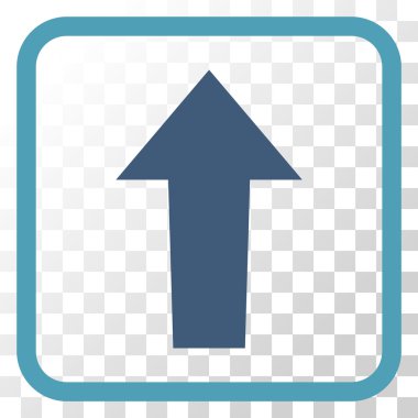 Vektör simgesi bir çerçeve içinde yukarı ok