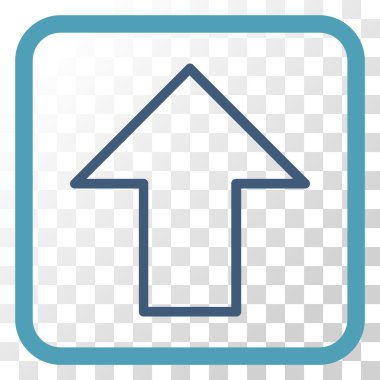 Vektör simgesi bir çerçeve içinde yukarı ok