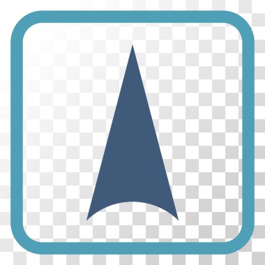 Vektör simgesi bir çerçeve içinde yukarı ok ucu