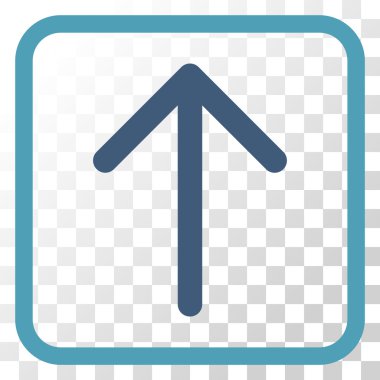 Vektör simgesi bir çerçeve içinde yukarı ok