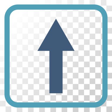 Vektör simgesi bir çerçeve içinde yukarı ok