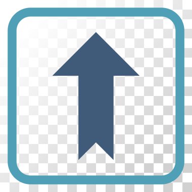 Vektör simgesi bir çerçeve içinde yukarı ok