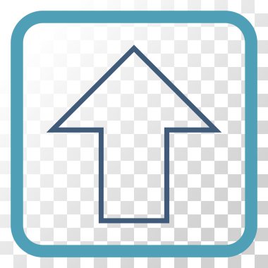 Vektör simgesi bir çerçeve içinde yukarı ok