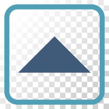 Vektör simgesi bir çerçeve içinde yukarı ok ucu