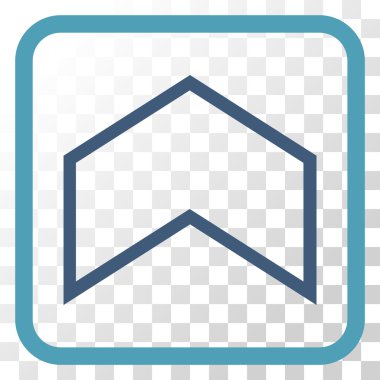 Vektör simgesi bir çerçeve içinde yukarı ok ucu