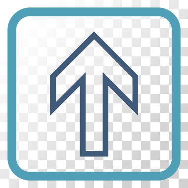 Vektör simgesi bir çerçeve içinde yukarı ok