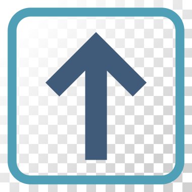 Vektör simgesi bir çerçeve içinde yukarı ok