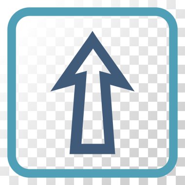 Vektör simgesi bir çerçeve içinde yukarı ok