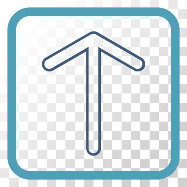 Vektör simgesi bir çerçeve içinde yukarı ok