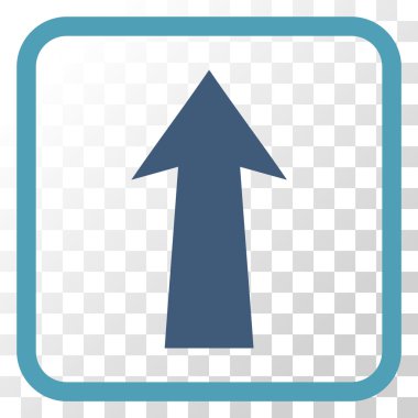 Vektör simgesi bir çerçeve içinde yukarı ok