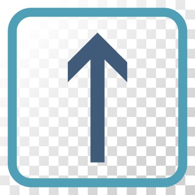 Vektör simgesi bir çerçeve içinde yukarı ok