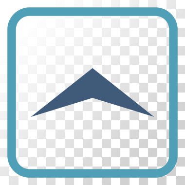 Vektör simgesi bir çerçeve içinde yukarı ok ucu