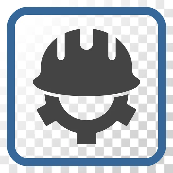 Icône vectorielle de casque de développement dans un cadre — Image vectorielle
