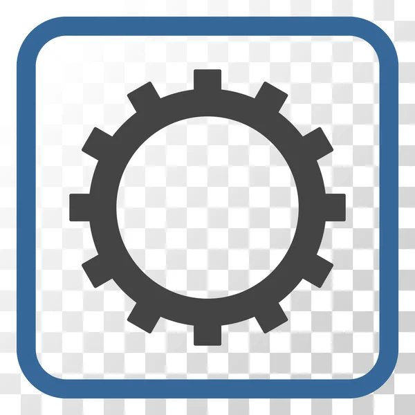 Gear Vector Icon In a Frame — Stock Vector