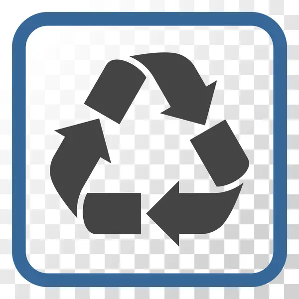 Vektor-Symbol in einem Rahmen recyceln — Stockvektor