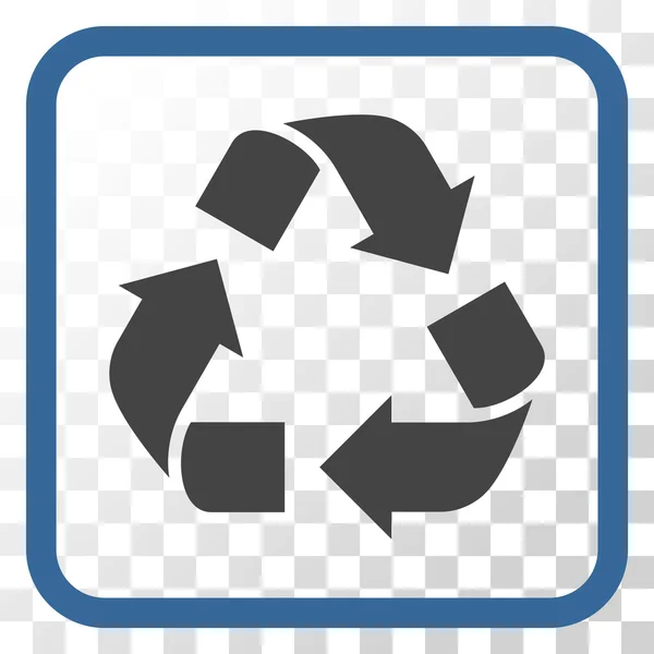 Reciclar icono vectorial en un marco — Archivo Imágenes Vectoriales