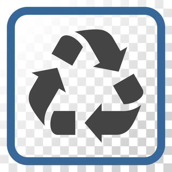 Reciclar icono vectorial en un marco — Vector de stock