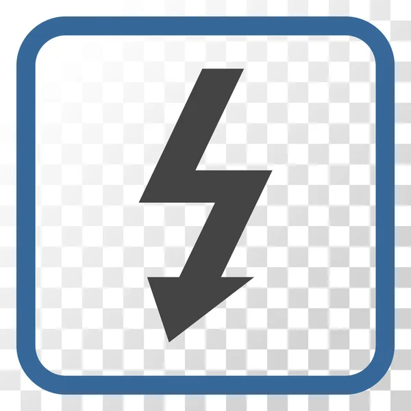 High Voltage Vector Icon In a Frame — Stock Vector