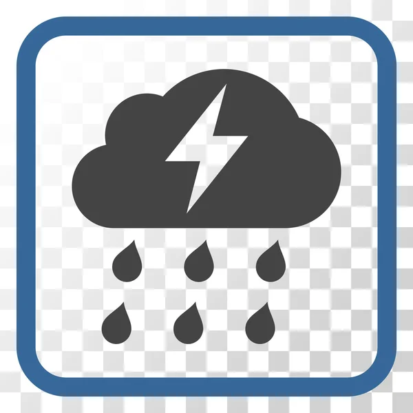 Icono de Vector de tormenta eléctrica en un marco — Archivo Imágenes Vectoriales
