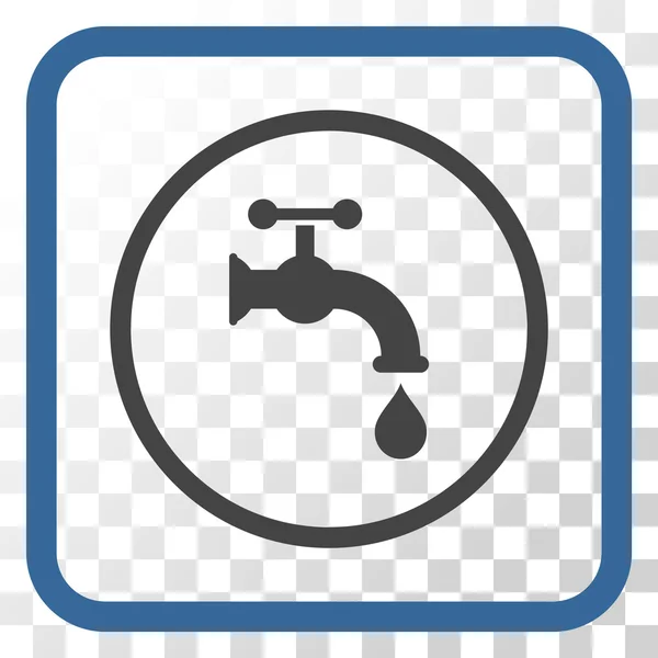 Water Tap Vector Icon In a Frame — Stock Vector