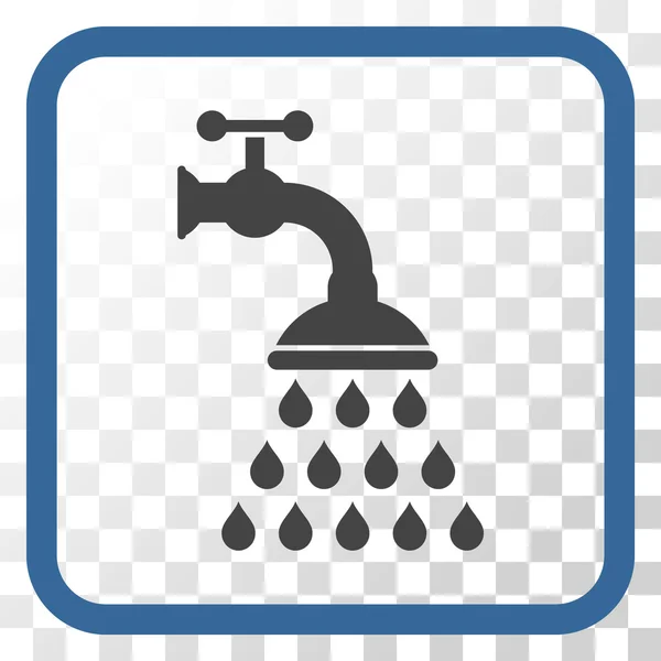 Shower Tap Vector Icon In a Frame — Stockvector