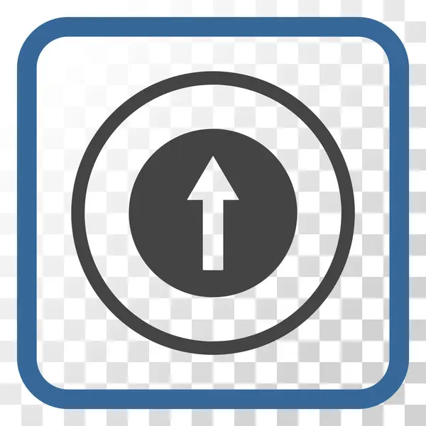 Seta arredondada vetor ícone em um quadro — Vetor de Stock