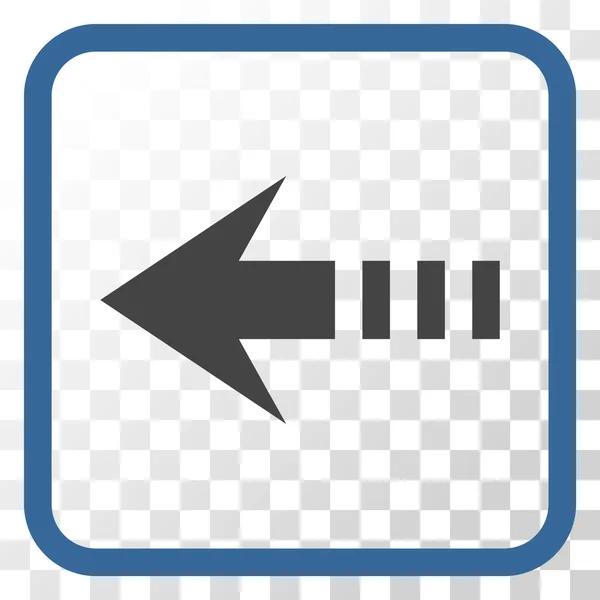 Skicka vänster vektor-ikonen i en ram — Stock vektor