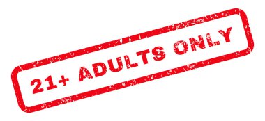 21 artı yetişkin tek metin lastik damga