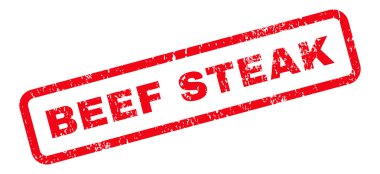 Sığır eti biftek metin damgası