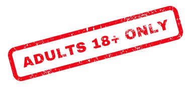 Yetişkinler 18 artı sadece metin damgası