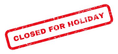 Tatil metin damgası için kapalı