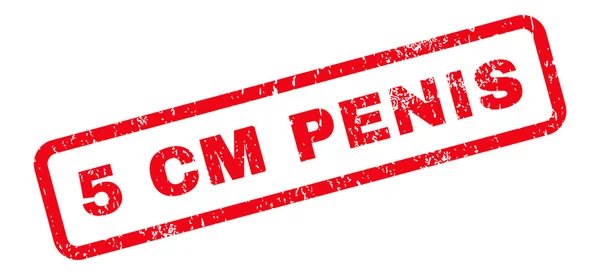 5 Cm Penis Text Rubber Stamp — Stock Vector