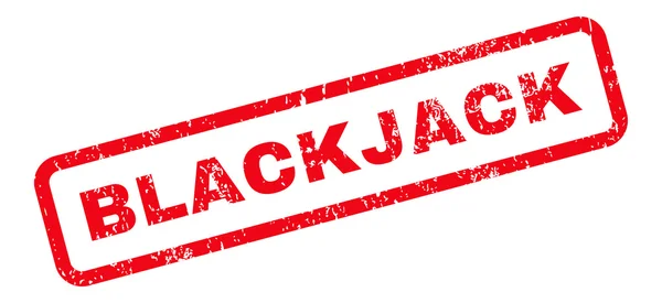 Blackjack Timbre texte en caoutchouc — Image vectorielle