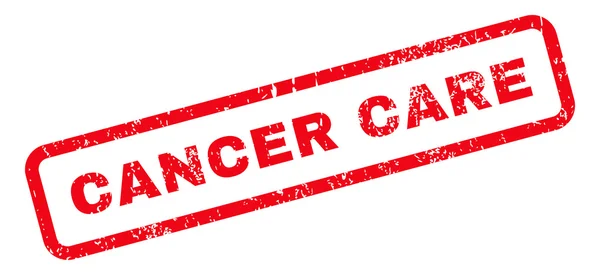 Cuidado del cáncer Texto Sello de goma — Vector de stock