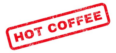 Sıcak kahve metin damgası
