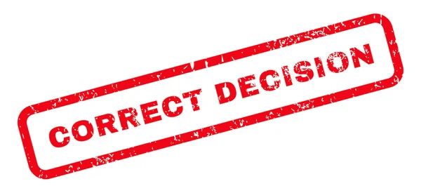 Correct Decision Text Rubber Stamp — Stock Vector
