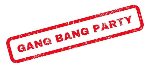 Gang Bang Party Text Rubber Stamp — Stock Vector