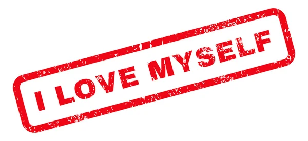 I Love Myself Text Rubber Stamp — Stock Vector