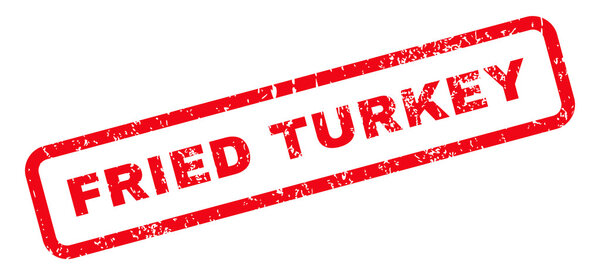 Fried Turkey Text Rubber Stamp